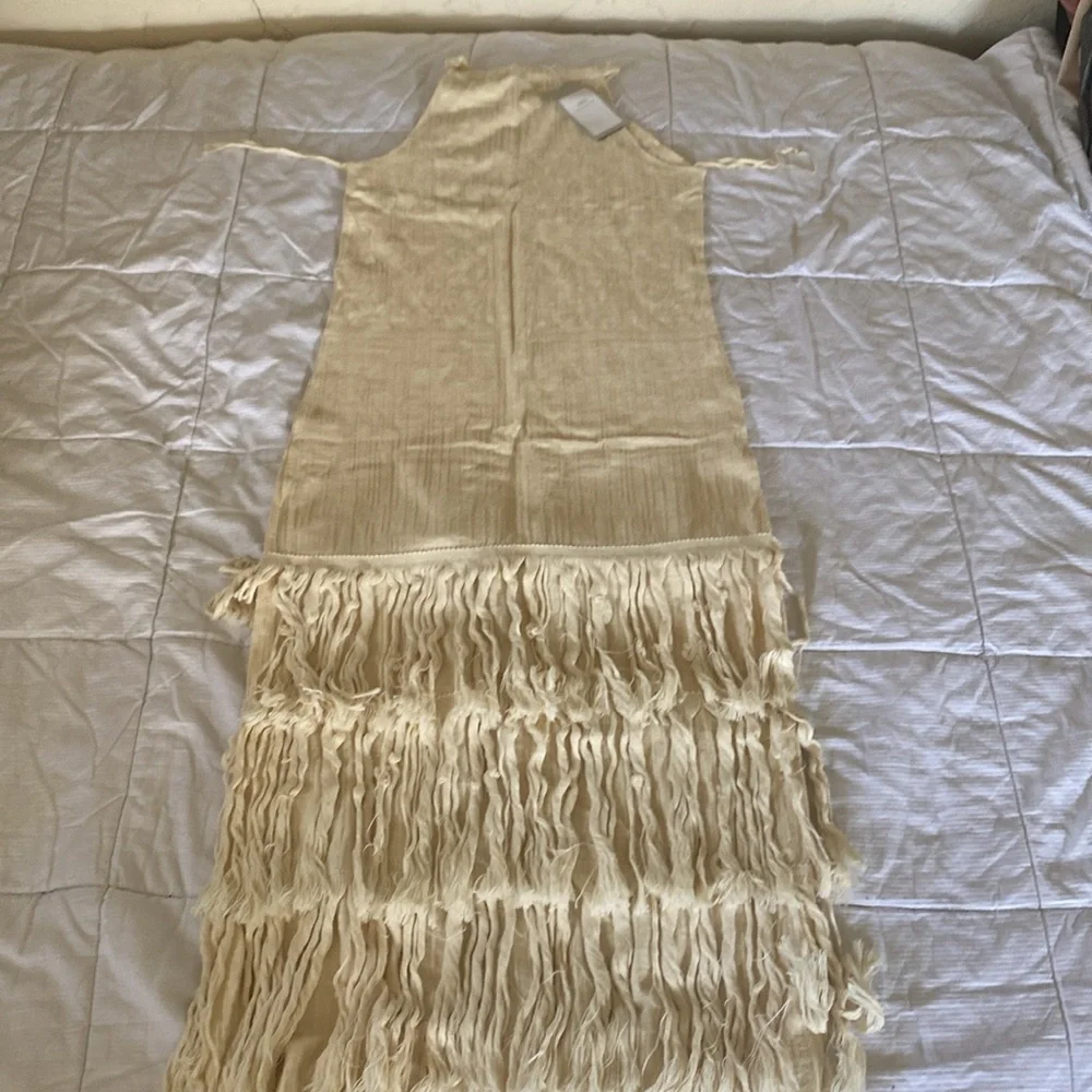 BNWT ZARA cream fringe dress - Picture 10 of 13